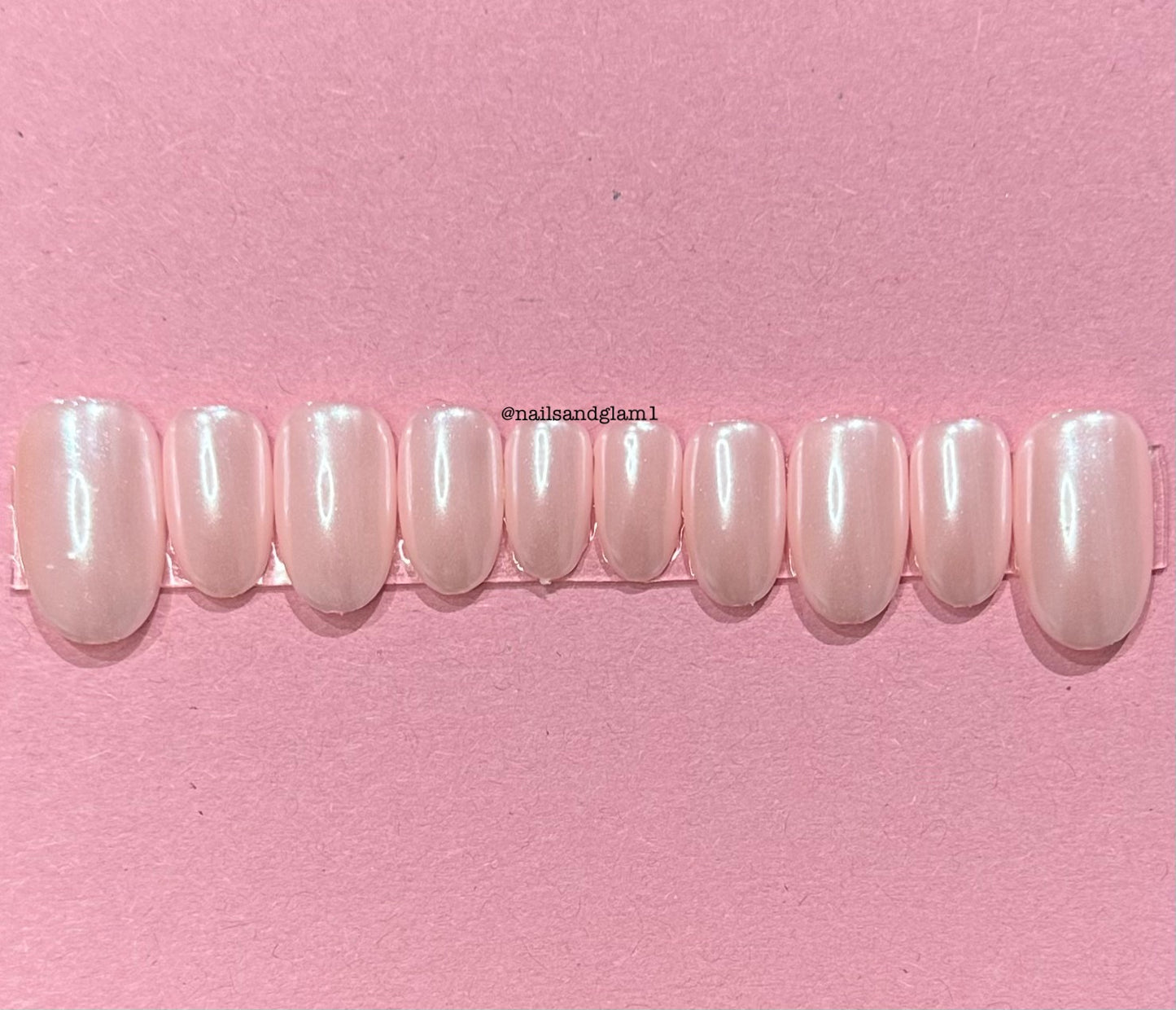 Pink Glazed Doughnut Nails | Press on Nails UK | Stick on Nails | Reusable | Customised | Handmade | Set of 10
