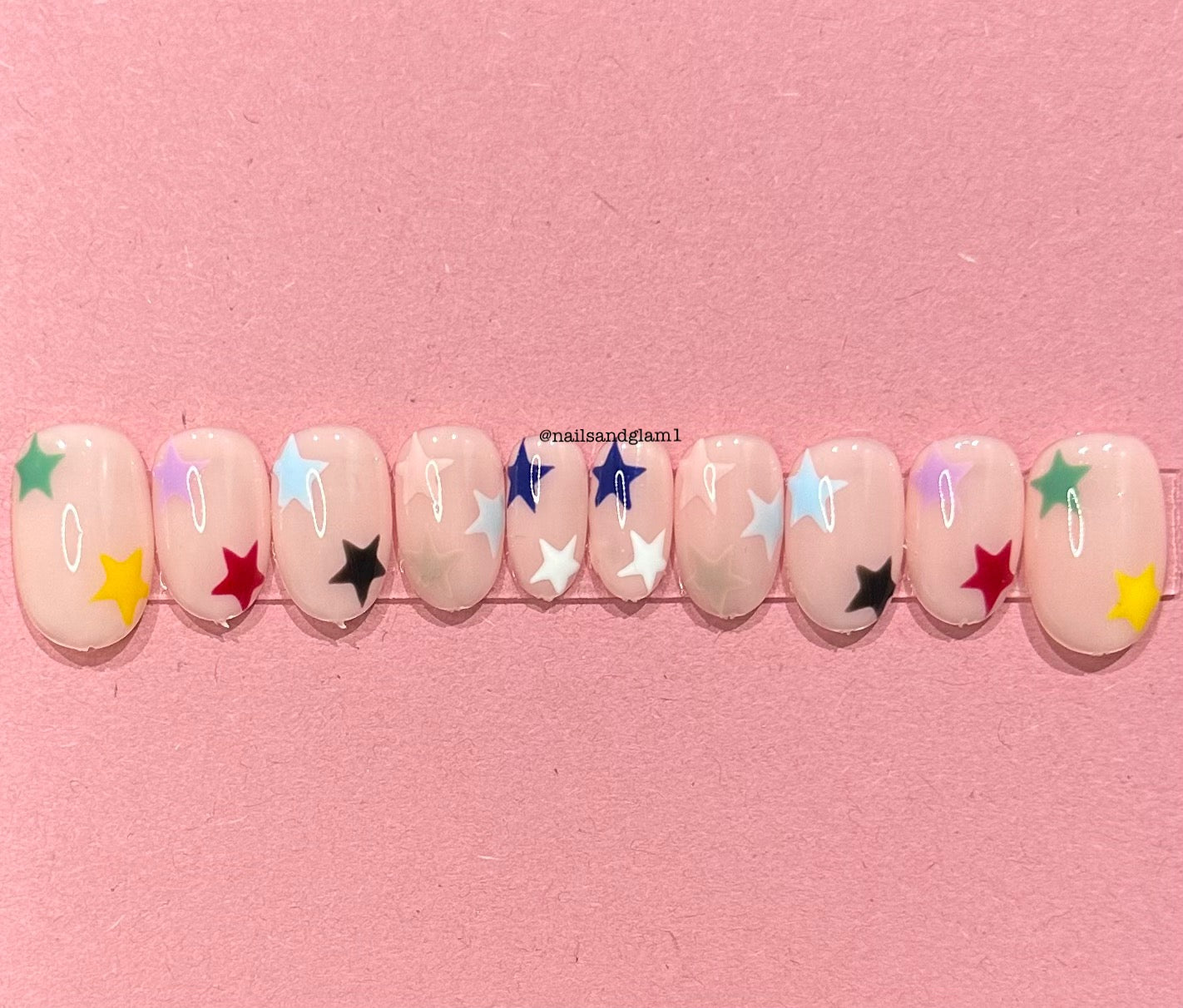 "The Eras" Inspired Star Nails | Press on Nails UK | Stick on Nails | Reusable | Customised | Handmade | Set of 10