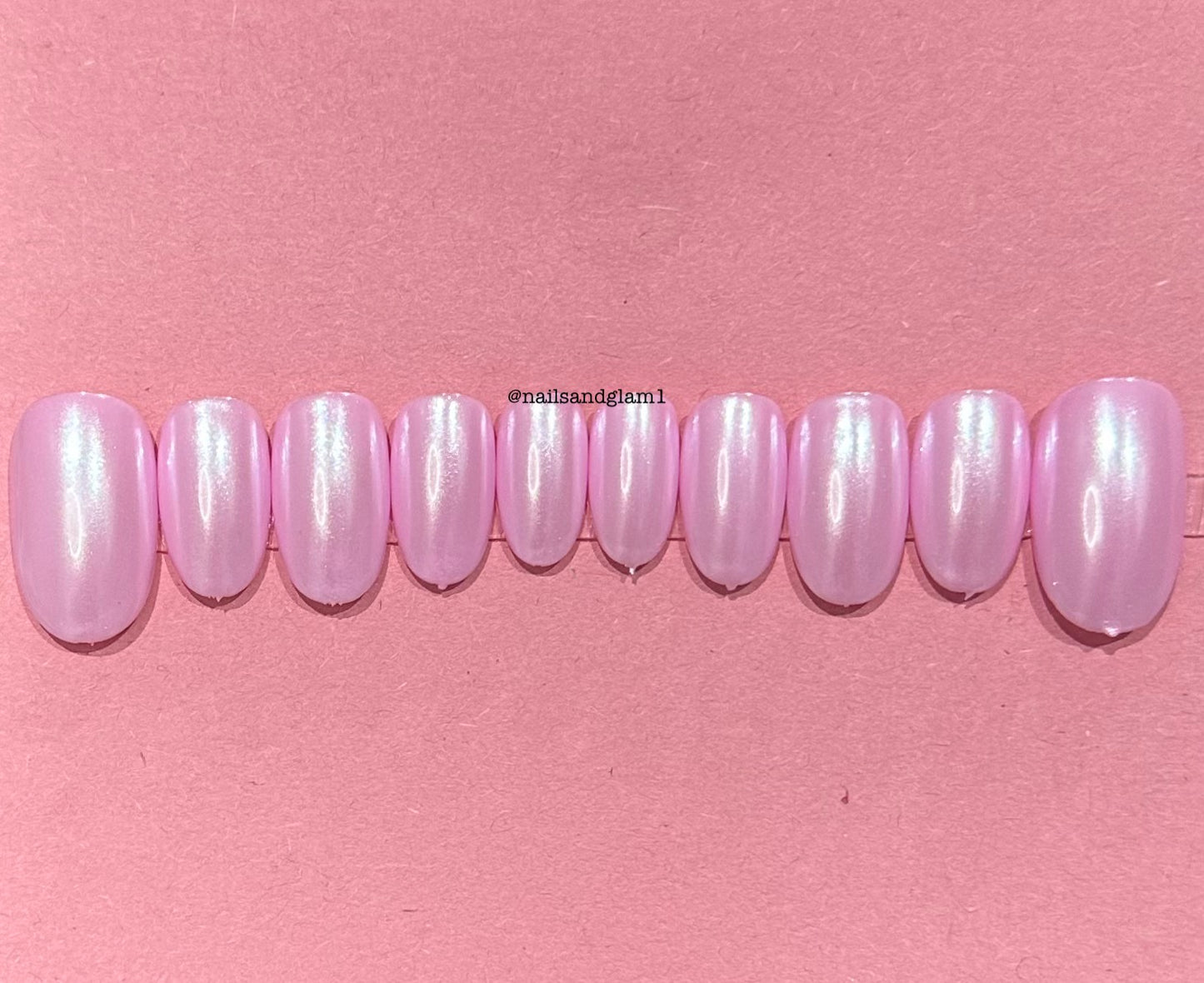 Pastel Pink Glazed Doughnut Nails | Press on Nails UK | Stick on Nails | Reusable | Customised | Handmade | Set of 10