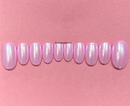 Pastel Pink Glazed Doughnut Nails | Press on Nails UK | Stick on Nails | Reusable | Customised | Handmade | Set of 10